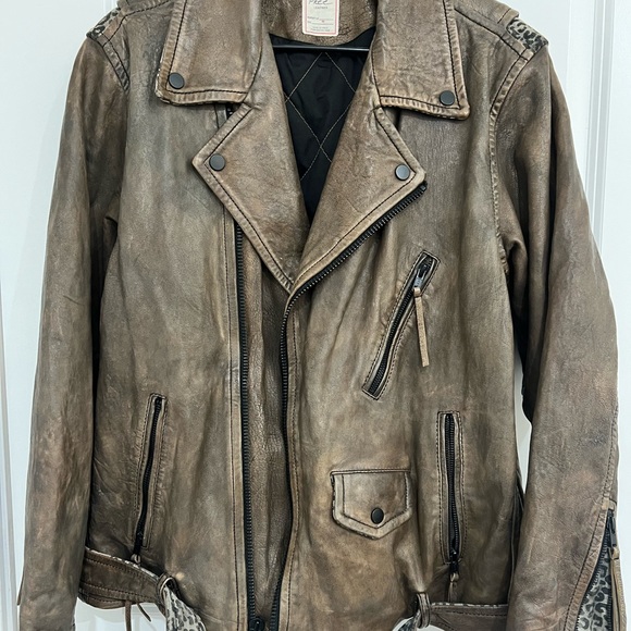 Free People Over You Moto Leather Jacket - Picture 3 of 6
